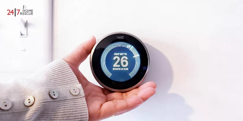 The Boiler is not Responding to the Thermostat - Problem Solved! Woman's Hand For Changing the Location of the Boiler Thermostat