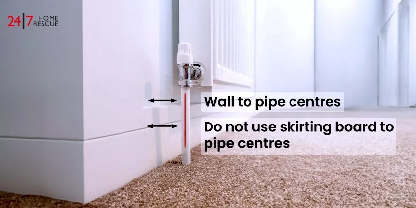 Measure Your Radiator Wall to Pipe Centres