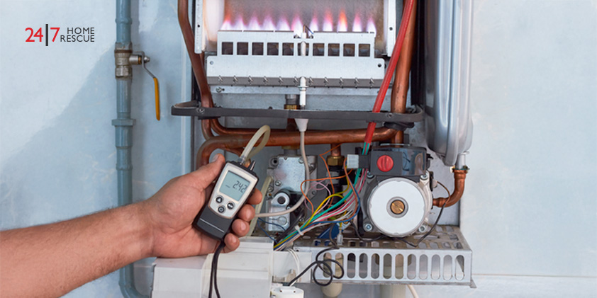Worcester Boiler Fault 227: What It Means & How to Fix It Gas boiler with low pressure gauge as person reading and diagnosing gas supply or pressure problems