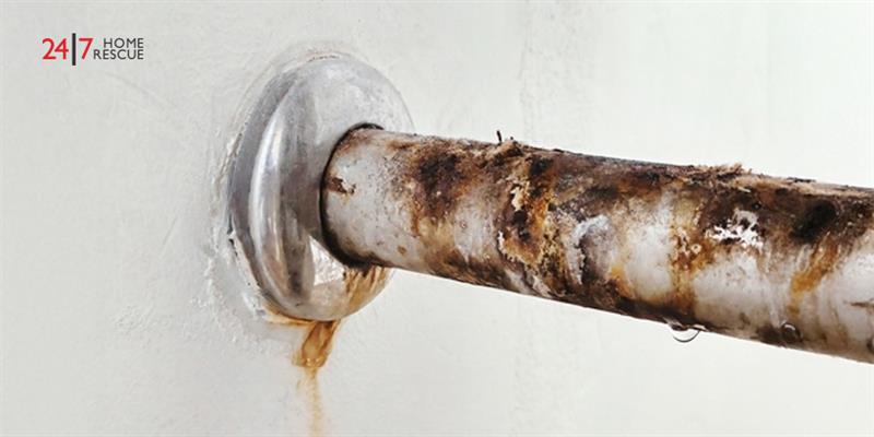 Corroded pipe-work