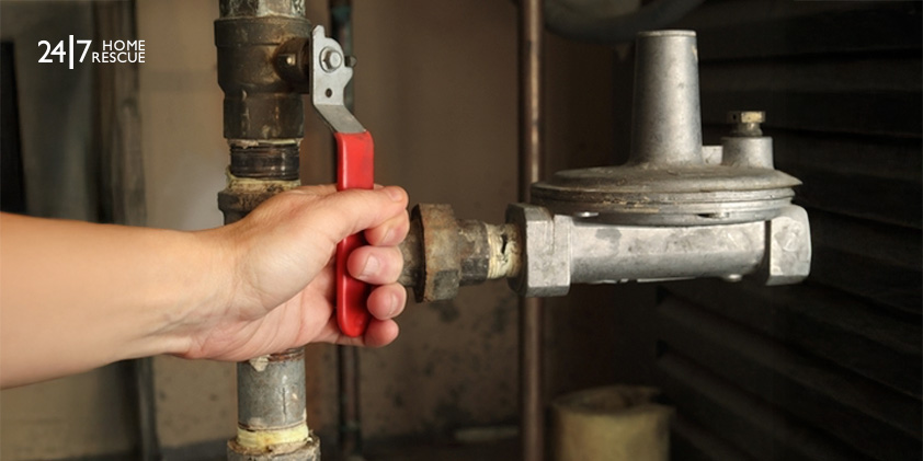 Technician Using Gas Valve