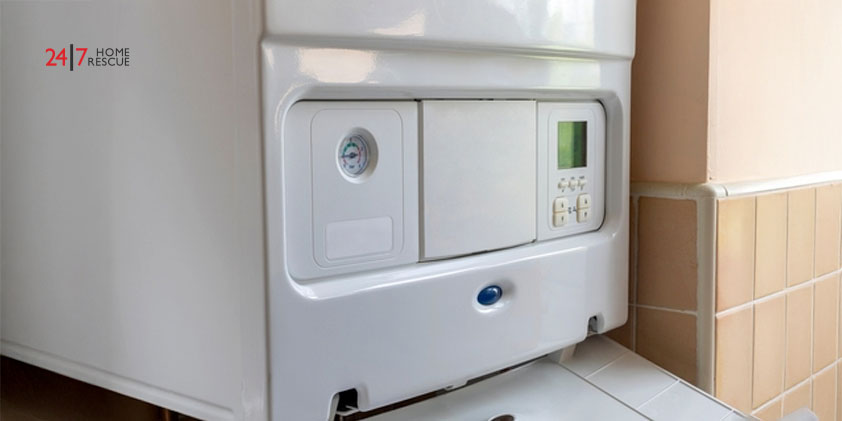 A gas boiler in a home having low pressure