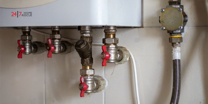 A picture showing heating components of a boiler 