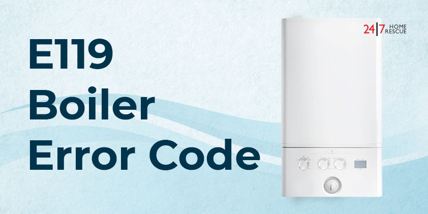 A picture showing an E119 boiler error code