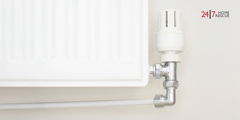 An image showing a lock shield radiator valve