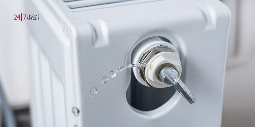 A bleed valve in a heating radiator