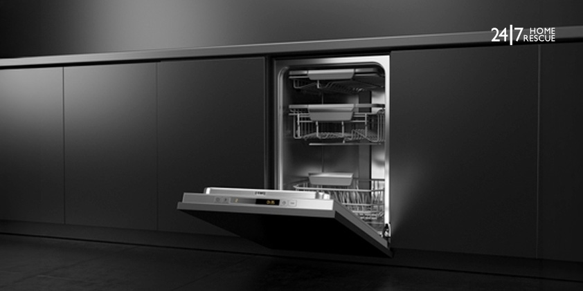A dishwasher installed in a modern kitchen