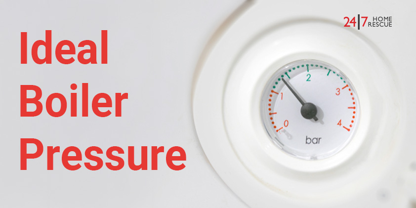 Pressure gauge of a gas boiler showing optimal boiler pressure